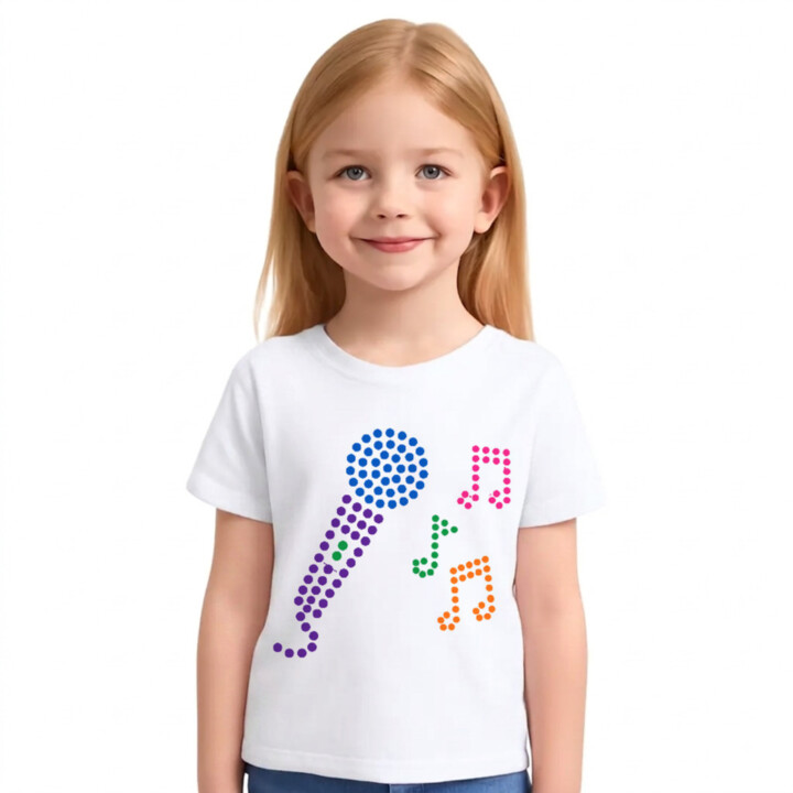 Mikrofón z bodiek - deň bodky - detské tričko s potlačou