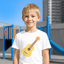 Gitara z bodiek - deň bodky - detské tričko s potlačou