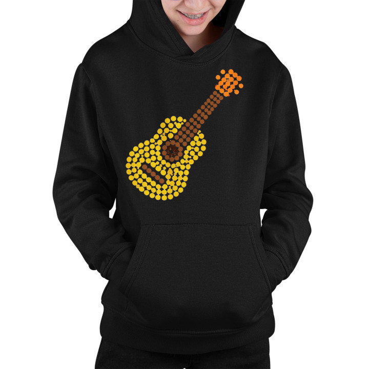 Gitara z bodiek - deň bodky - detská mikina s potlačou