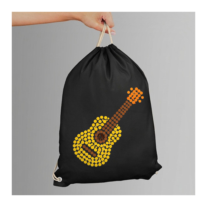 Gitara z bodiek - deň bodky - vak na chrbát s potlačou