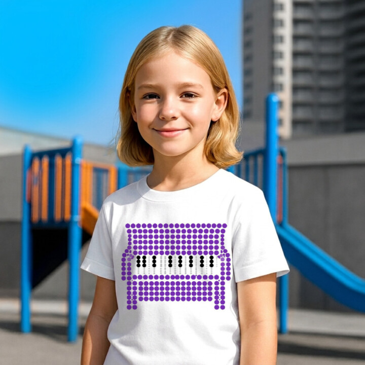 Piano z bodiek - deň bodky - detské tričko s potlačou