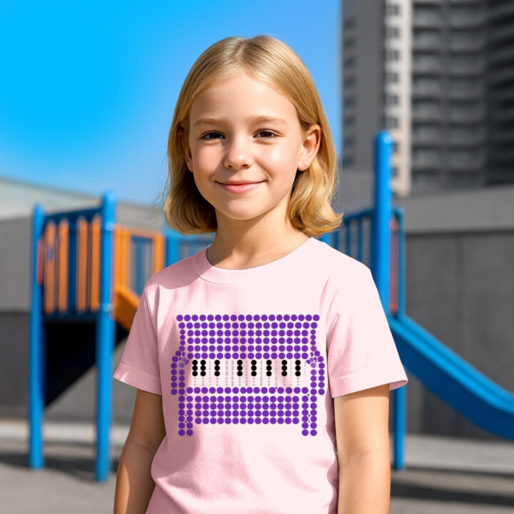 Piano z bodiek - deň bodky - detské tričko s potlačou