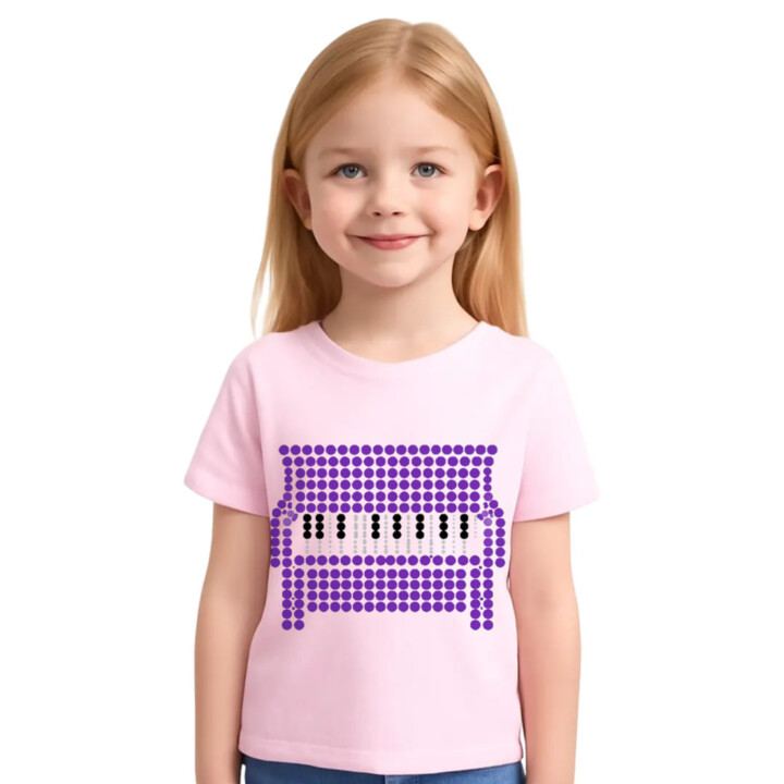 Piano z bodiek - deň bodky - detské tričko s potlačou