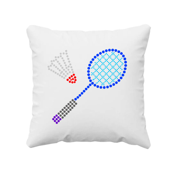 Bedminton z bodiek - deň bodky - vankúš s potlačou
