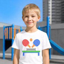 Stolný tenis z bodiek - deň bodky - detské tričko s potlačou