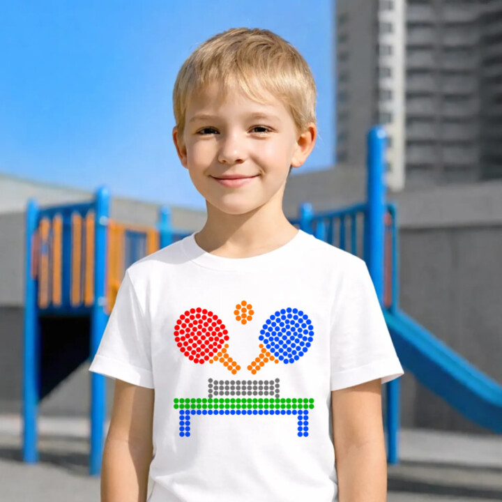 Stolný tenis z bodiek - deň bodky - detské tričko s potlačou