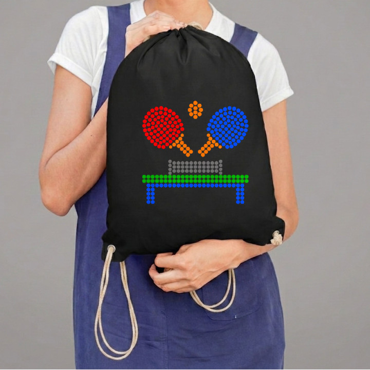 Stolný tenis z bodiek - deň bodky - vak na chrbát s potlačou
