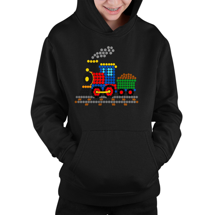 Vláčik z bodiek - deň bodky - detská mikina s potlačou