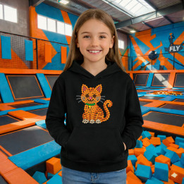 Mačka z bodiek - deň bodky - detská mikina s potlačou