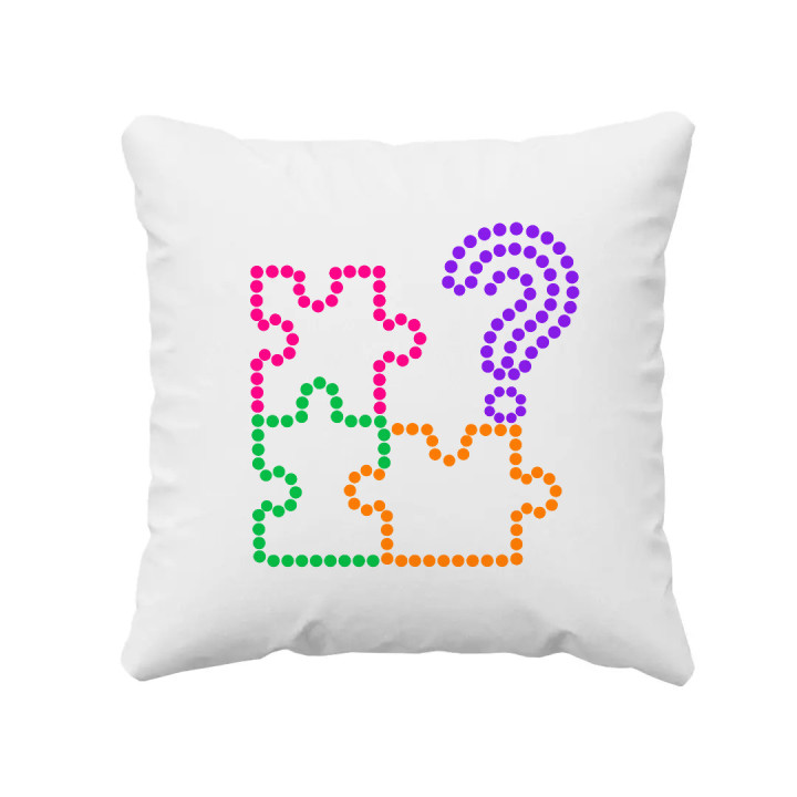 Puzzle z bodiek - deň bodky - vankúš s potlačou