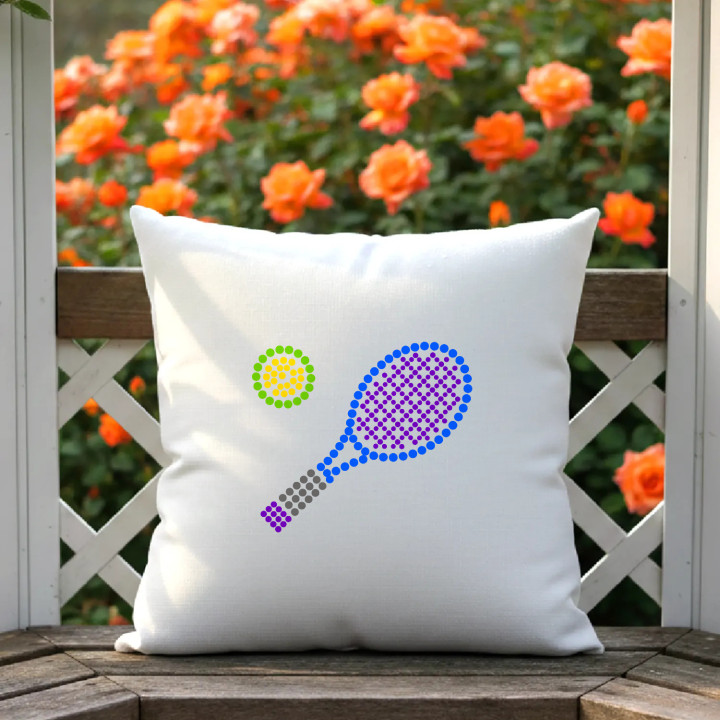 Tenis z bodiek - deň bodky - vankúš s potlačou