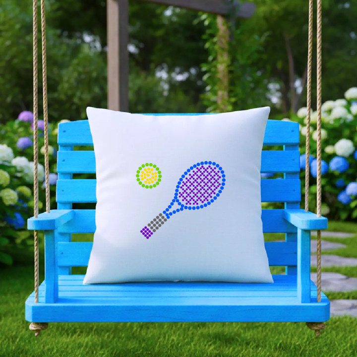 Tenis z bodiek - deň bodky - vankúš s potlačou
