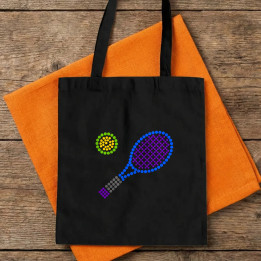 Tenis z bodiek - deň bodky - bavlnená taška s potlačou