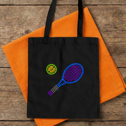 Tenis z bodiek - deň bodky - bavlnená taška s potlačou