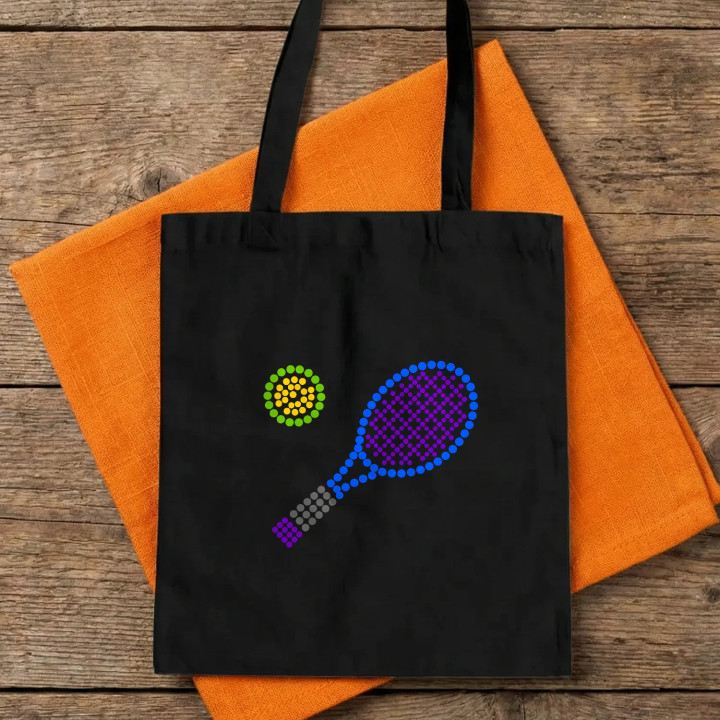 Tenis z bodiek - deň bodky - bavlnená taška s potlačou