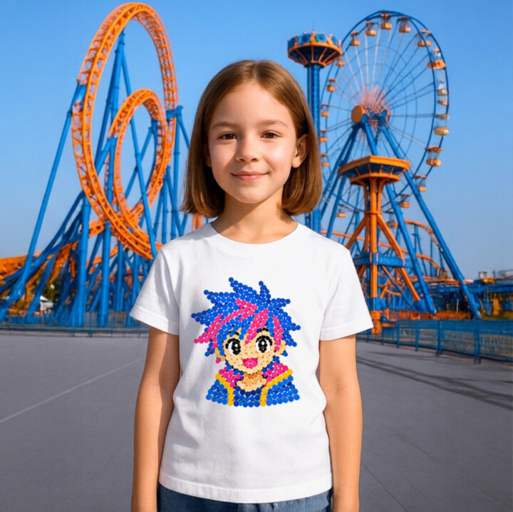 Anime dievča z bodiek - deň bodky - detské tričko s potlačou