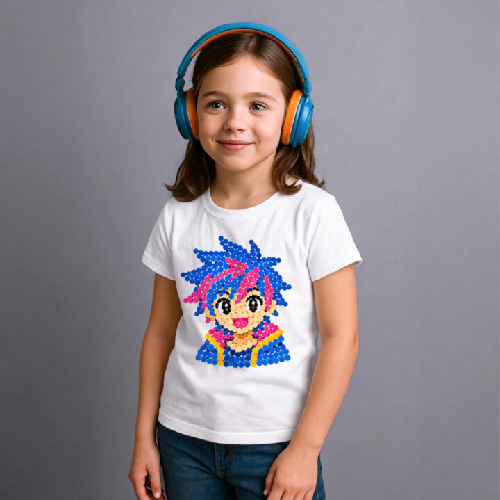 Anime dievča z bodiek - deň bodky - detské tričko s potlačou