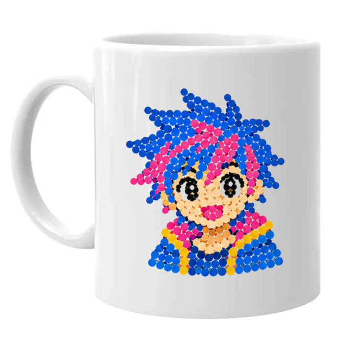 Anime dievča z bodiek - deň bodky - keramický hrnček s potlačou