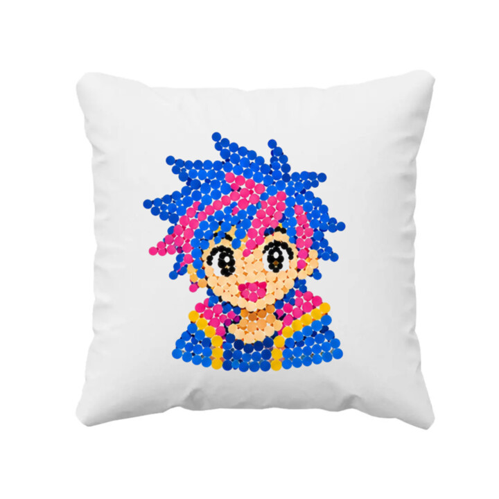 Anime dievča z bodiek - deň bodky - vankúš s potlačou