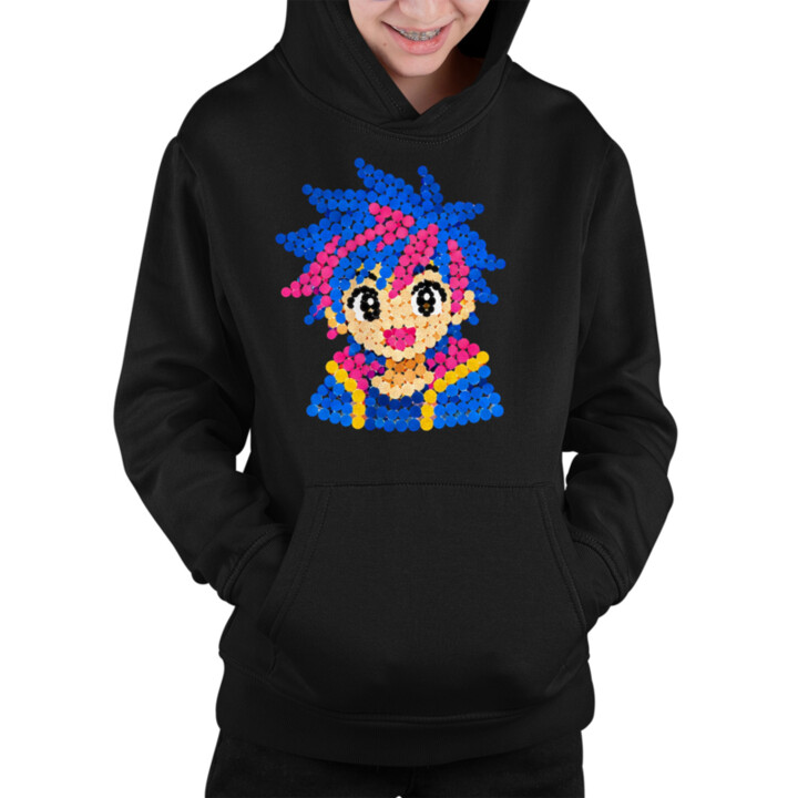 Anime dievča z bodiek - deň bodky - detská mikina s potlačou