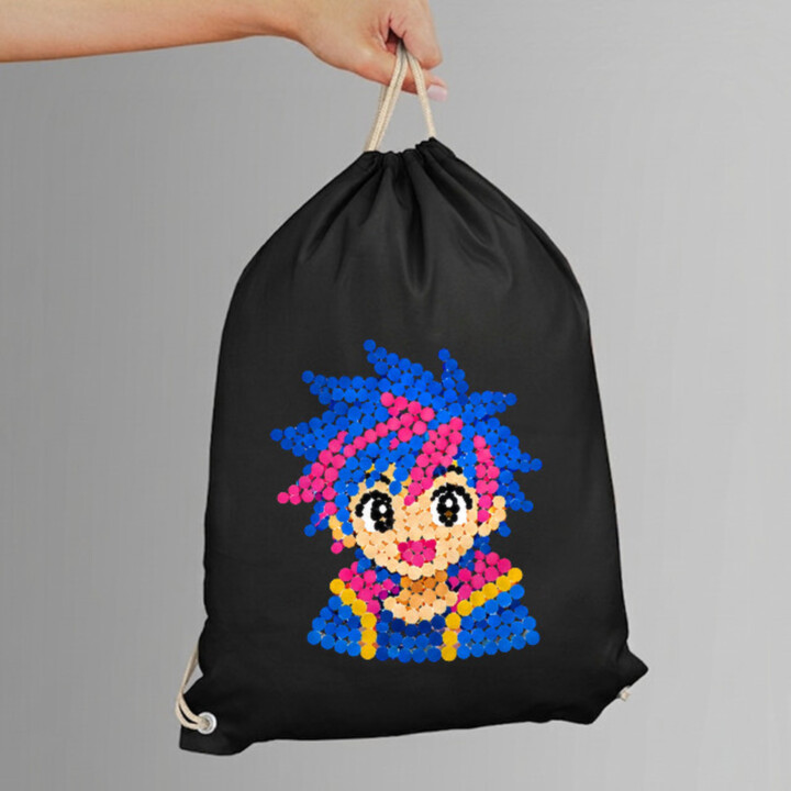 Anime dievča z bodiek - deň bodky - vak na chrbát s potlačou