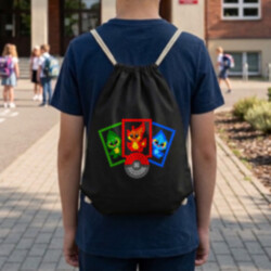 Zberateľské karty z bodiek - deň bodky - vak na chrbát s potlačou - inšpirované Pokémonmi
