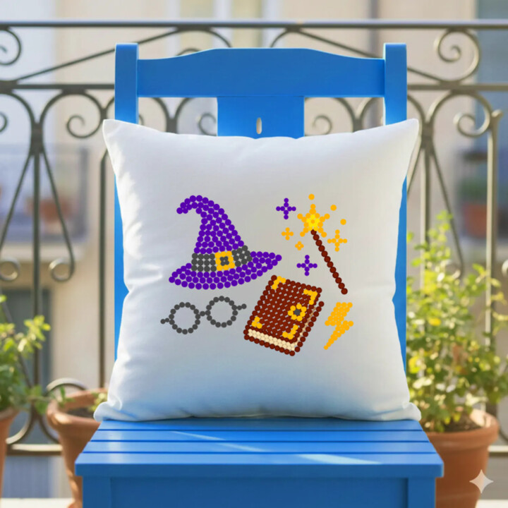 Kúzla a mágia z bodiek - deň bodky - vankúš s potlačou - inšpirované Harrym Potterom
