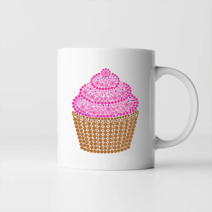 Muffin z bodiek - deň bodky - keramický hrnček s potlačou