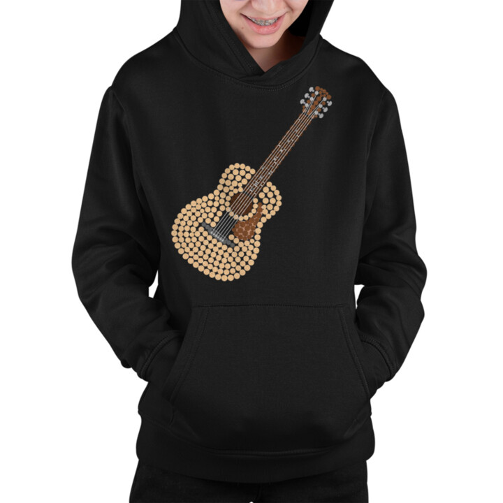 Akustická gitara z bodiek - deň bodky - detská mikina s potlačou