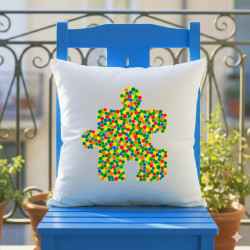 Puzzle z bodiek - deň bodky - vankúš s potlačou