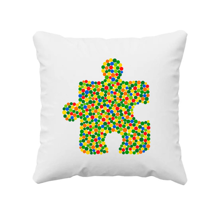 Puzzle z bodiek - deň bodky - vankúš s potlačou