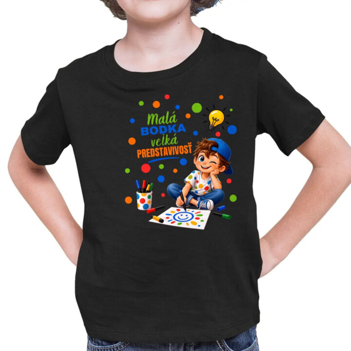 Malá bodka veľká predstavivosť - deň bodky - detské tričko s potlačou
