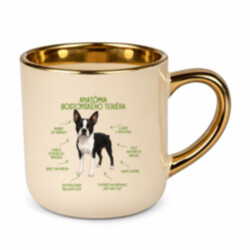 Anatómia bostonského teriéra - elegantný hrnček na darček
