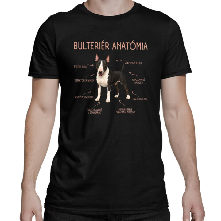 Anatómia bulteriéra - pánske tričko s potlačou