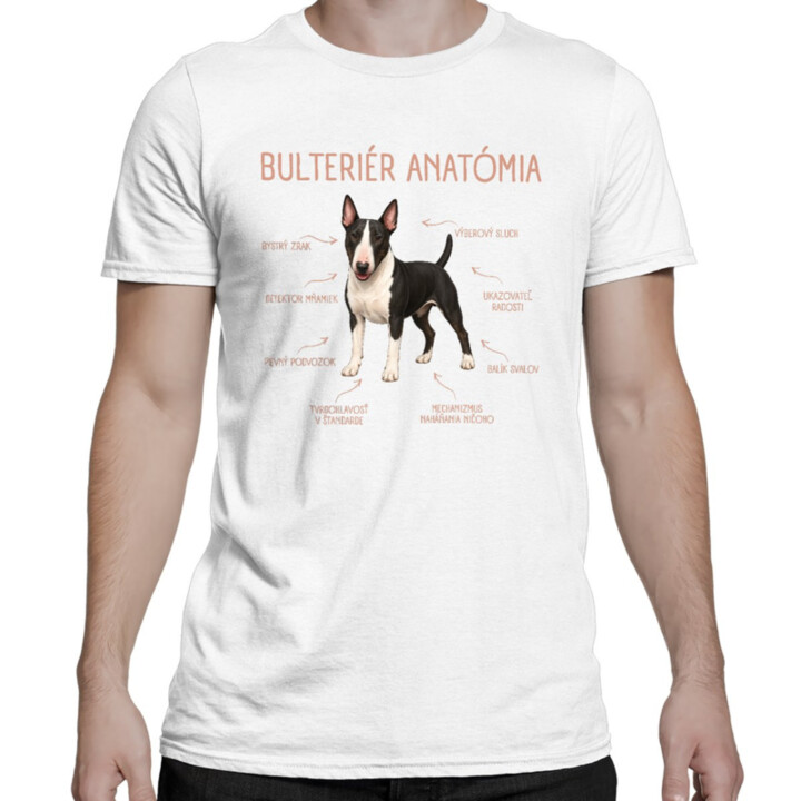 Anatómia bulteriéra - pánske tričko s potlačou