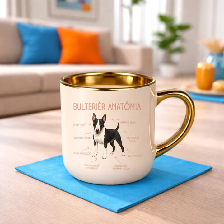 Anatómia bulteriéra - elegantný hrnček na darček