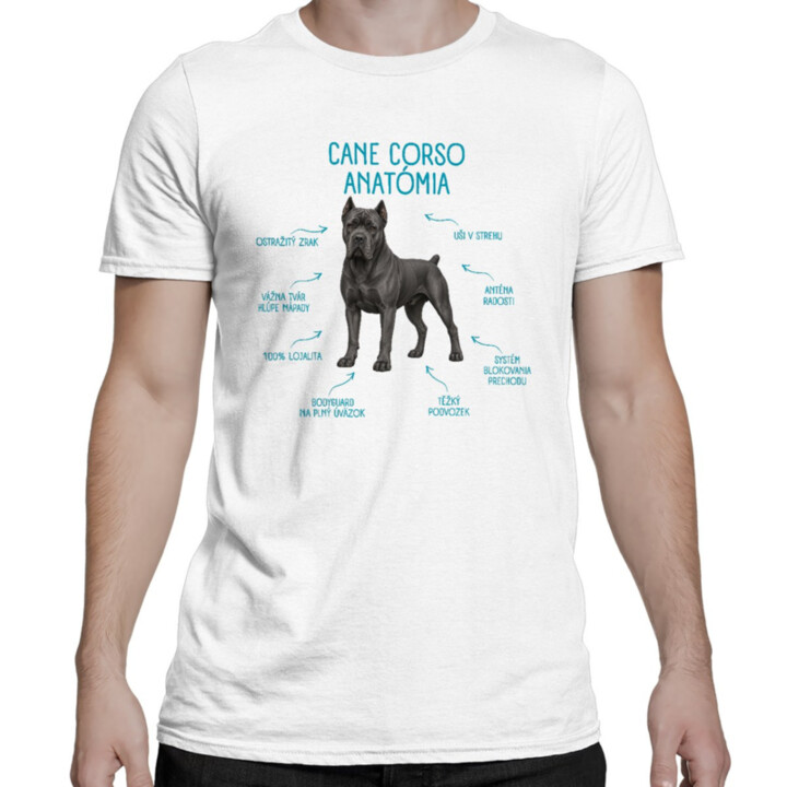 Anatómia cane corso - pánske tričko s potlačou