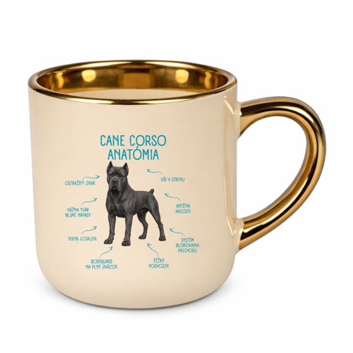 Anatómia cane corso - elegantný hrnček na darček
