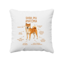 Anatómia shiba inu - vankúš s potlačou