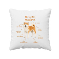 Anatómia akita inu - vankúš s potlačou