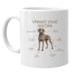 Anatómia výmarského stavača - keramický hrnček s potlačou