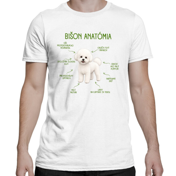 Anatómia bišona - pánske tričko s potlačou