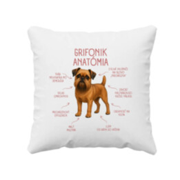 Anatómia grifonika - vankúš s potlačou