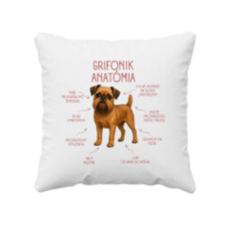 Anatómia grifonika - vankúš s potlačou