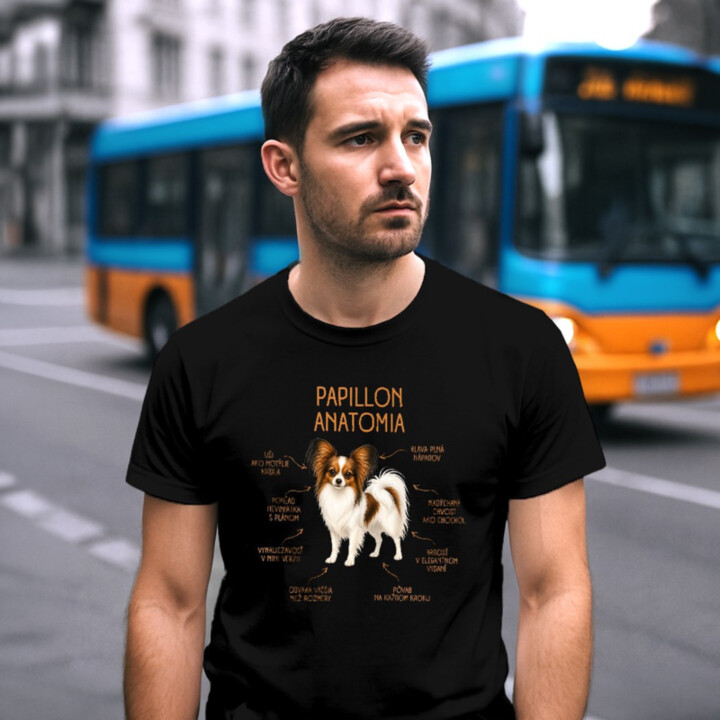 Anatómia papillona - pánske tričko s potlačou