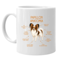 Anatómia papillona - keramický hrnček s potlačou