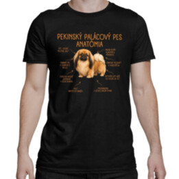 Anatómia pekinského palácového psa - pánske tričko s potlačou