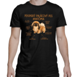 Anatómia pekinského palácového psa - pánske tričko s potlačou
