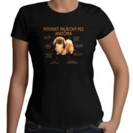 Anatómia pekinského palácového psa - dámske tričko s potlačou