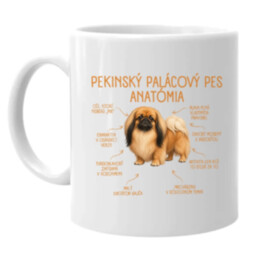 Anatómia pekinského palácového psa - keramický hrnček s potlačou